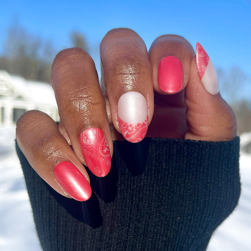 picture of Bandana Chrome | Medium | Oval - Tab Press-On