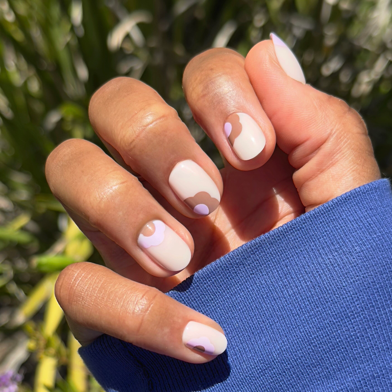 picture of Big Fall Blooms - Press-On | Extra Short | Round