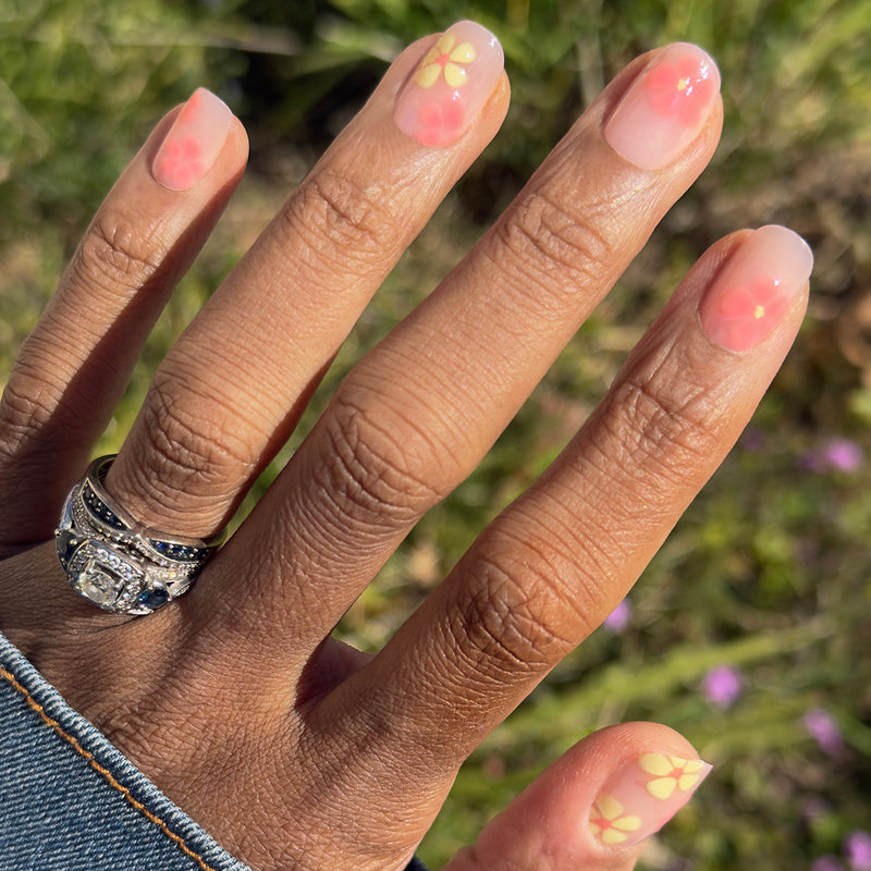 picture of Blooming Floral - Press-On | Short | Squoval