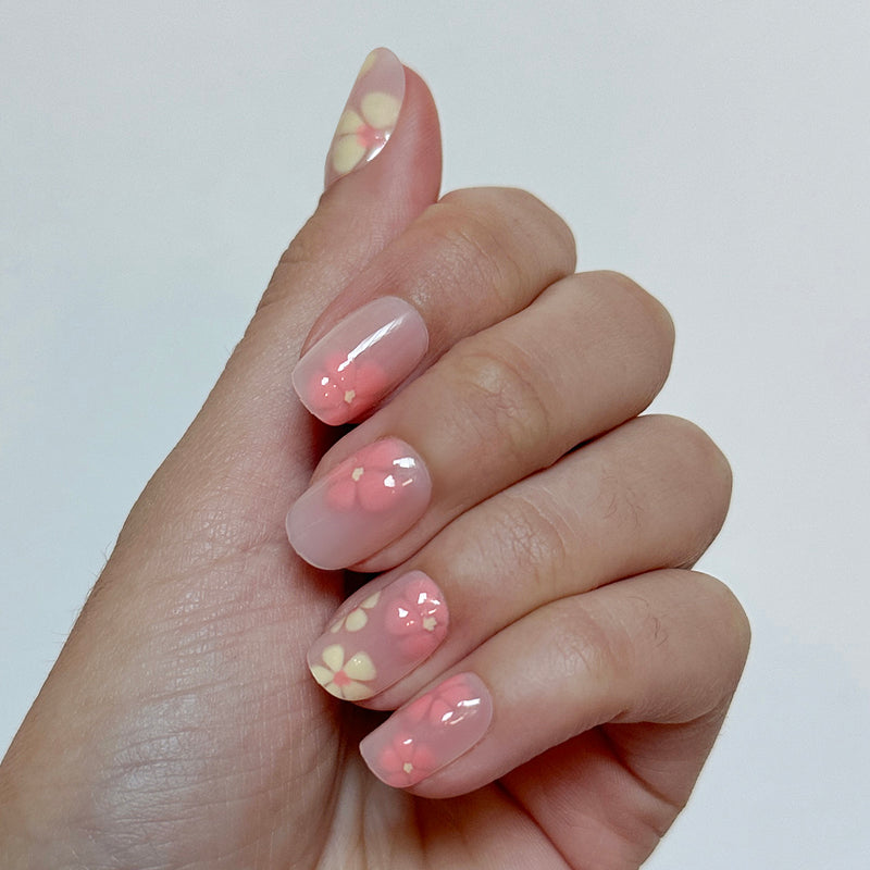 Blooming Floral - Press-On | Short | Squoval - Press-On