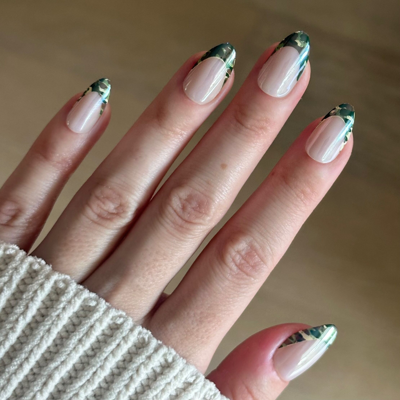 picture of Camo French - Press-On | Medium | Almond