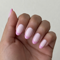 Candy Sparkle Pink French - Press-On | Medium | Oval thumbnail