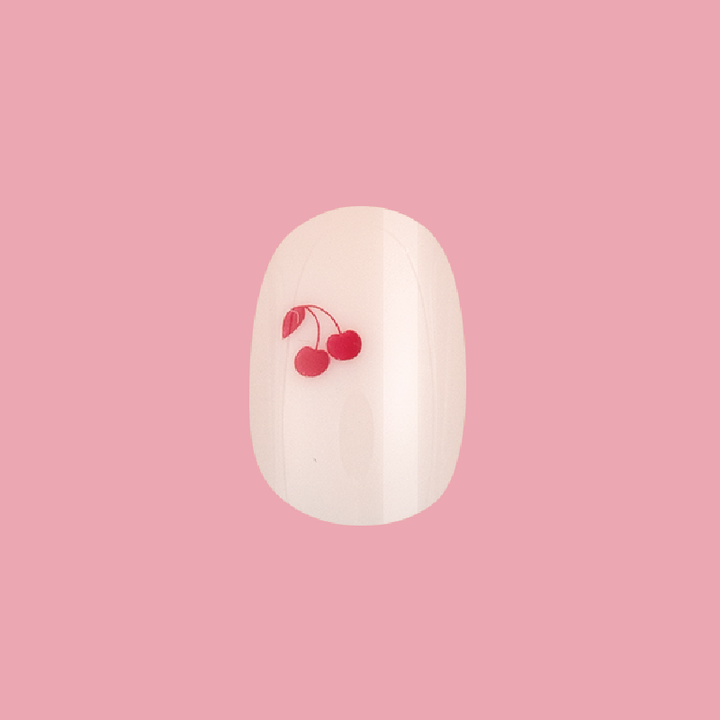 Vampy Cherry | Extra Short | Round - Tab Press-On second image