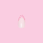 Pink Cheetah - Press-On | Medium | Almond medium almond nail with a pink cheetah french tip for easy mani