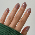 Chrome Glazed - Press On | Short | Round thumbnail
