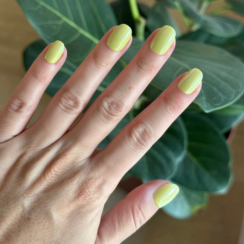 picture of Citrus Chrome - Press-On | Extra Short | Round