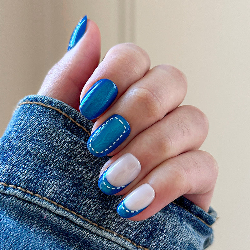 picture of Denim Mixed Pack - Press-On | Short | Round