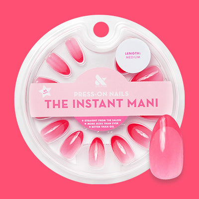 Double Pink Jelly French - Press-On | Medium | Almond Press-On