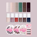 Fall Polish & Press-On Set featuring six gel polishes, six long-lasting polishes, and four sets of press-on nails for fall manis thumbnail