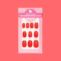 Festive Stars | Extra Short | Round - Tab Press-On 