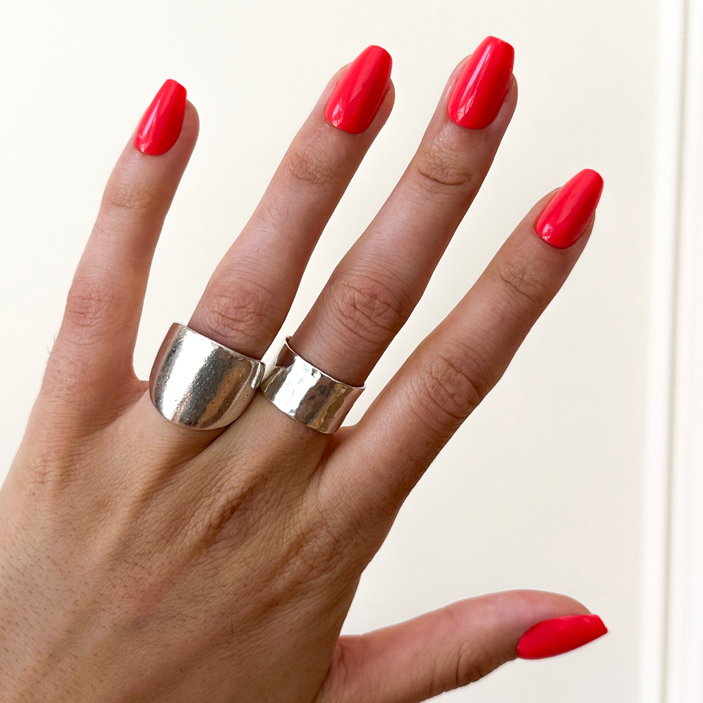 Field Day - Press-On | Medium | Coffin in bright watermelon red for easy at-home manicure with a glossy finish