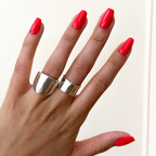 Field Day - Press-On | Medium | Coffin in bright watermelon red for easy at-home manicure with a glossy finish