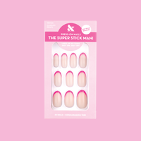 Flamingo French | Medium | Oval - Tab Press-On 