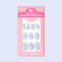 Floral Doodle | Short | Round - Tab Press-On 