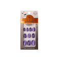Purple Velvet Spiderwebs - Tab Press-On | Extra Short | Round thumbnail