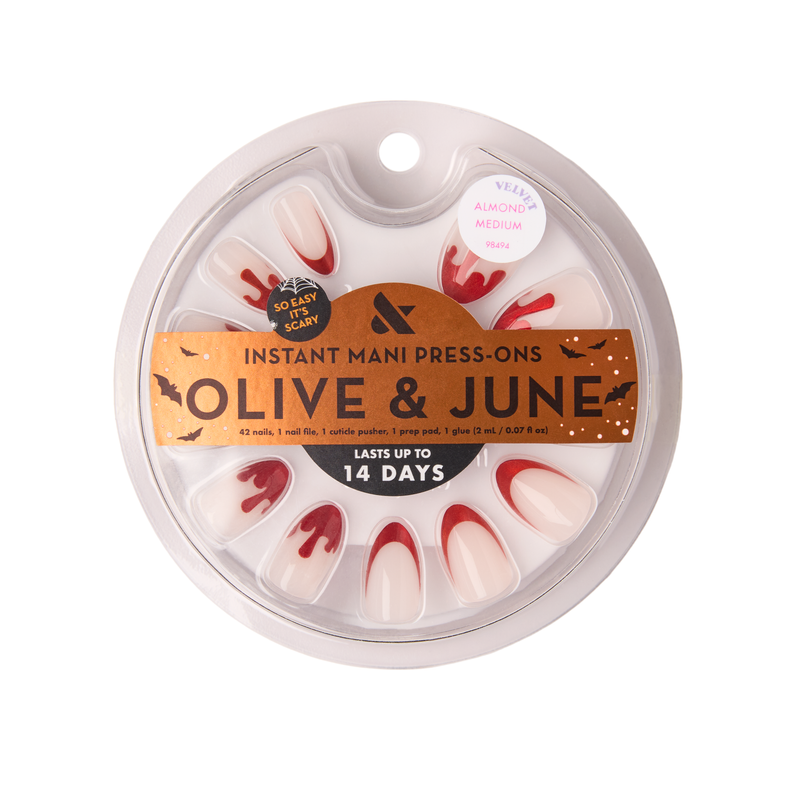 Vampire Velvet French - Press-On | Medium | Almond