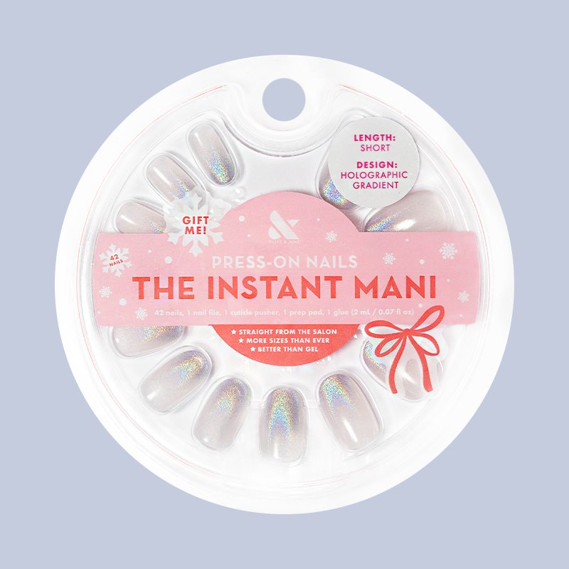 Holographic Gradient - Press-On | Short | Round 