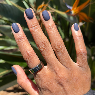 Inkling - Tab Press-On | Extra Short | Squoval display on hand