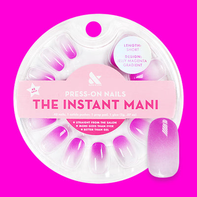 Jelly Magenta Gradient - Press-On | Short | Round Press-On