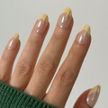 Lemon Drop Chrome French - Press On | Medium | Oval thumbnail