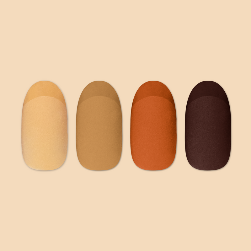 Mixed Matte Fall French - Press-On | Medium | Oval second image