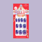 Midnight Chrome Gradient - Tab Press-On | Short | Squoval