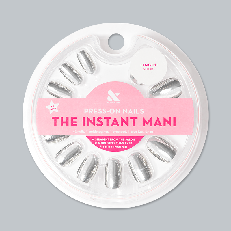 Mirror Chrome - Press-On | Short | Round 