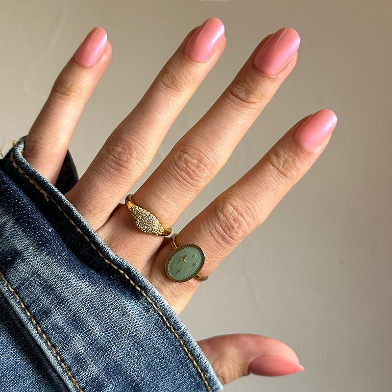 Olive Y'all | Short | Round - Tab Press-On - Tab Press-On