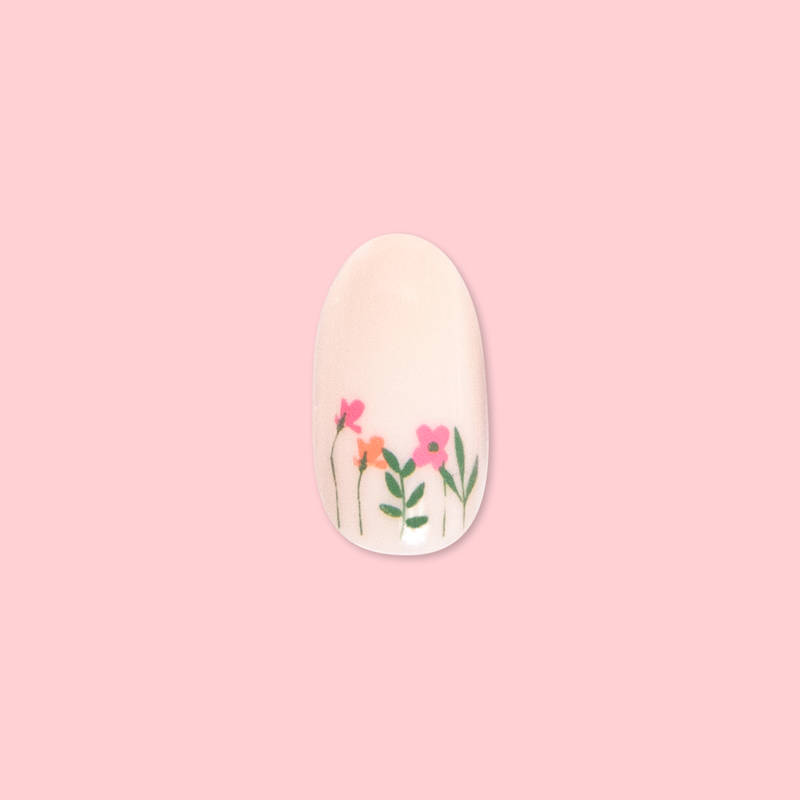 Floral Fields - Press-On | Medium | Oval second image