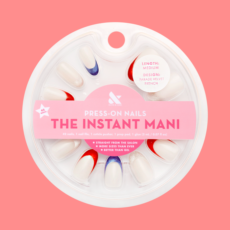 Parade Velvet French - Press-On | Medium | Oval 