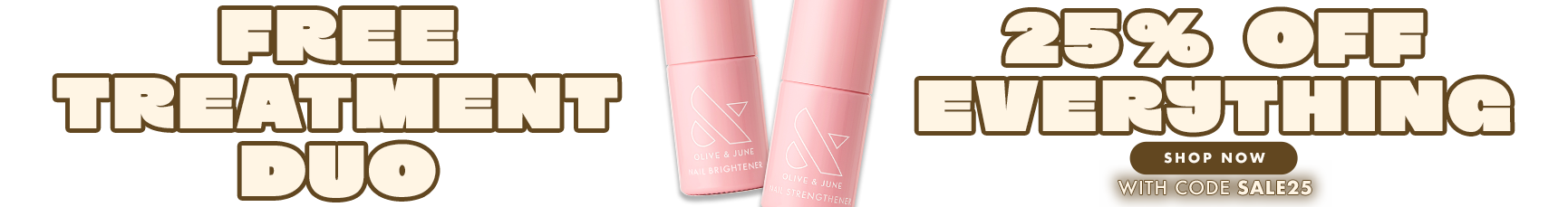 25% off everything with code SALE25 + free trestment duo on orders $40+