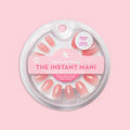 Pink Jelly - Press-On | Short | Round showing sheer pink jelly false nails in short round shape in clear circular package