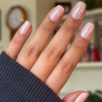 picture of Pink Sands Chrome - Tab Press On | Short | Squoval