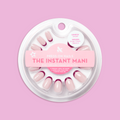 Plum Tonal French - Press-On | Short | Round showing short round press-on nails with plum French tips in clear round packaging