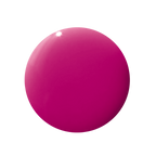 Glossy circular swatch of Wildest bold orchid magenta gel polish for vibrant quick dry manicures and pedis at home