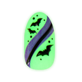 Puffy Bat Swirls - Press-On | Medium | Oval thumbnail