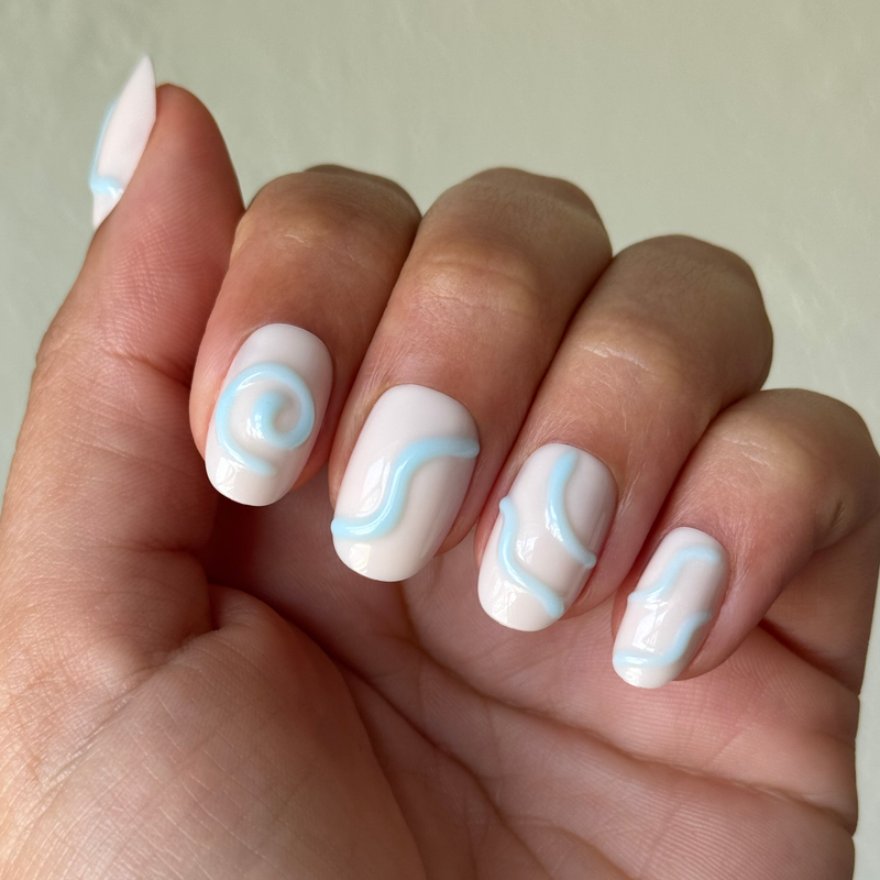 picture of Puffy Swirls - Press-On | Short | Round