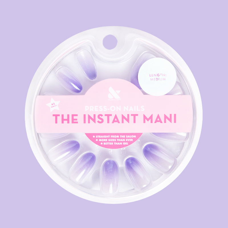 Purple Chrome Gradient - Press-On | Medium | Oval 