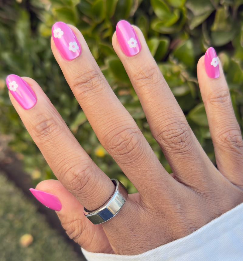 picture of Sparkle Floral - Press-On | Medium | Oval