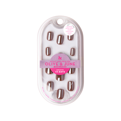 Chocolate Glaze - Press-On | Extra Extra Short | Squoval Chocolate Glaze - Press-On | Extra Extra Short | Squoval  Press-On