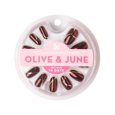 Gold Drizzle - Press-On | Medium | Oval Gold Drizzle - Press-On | Medium | Oval  Press-On