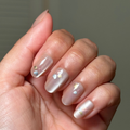Toffee Heart Velvet - Press-On | Short | Round thumbnail