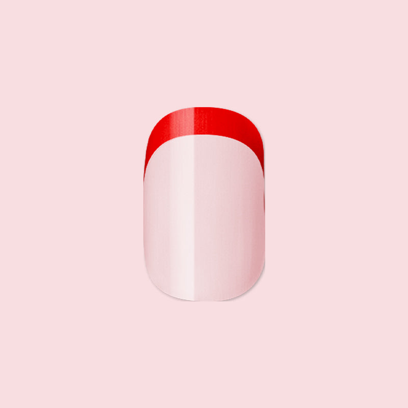 picture of Tonal Valentine French | Extra Short | Squoval - Tab Press-On