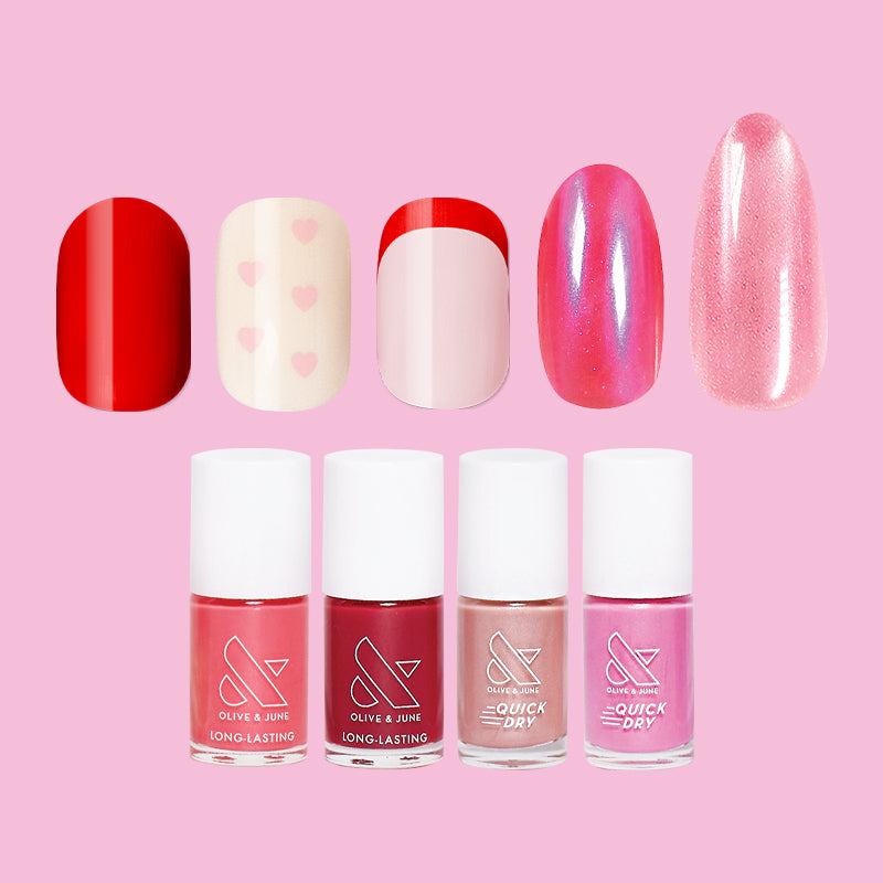 Valentine’s Day Polish & Press-On Set 
