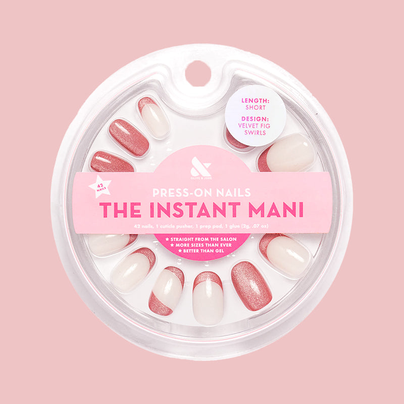 Velvet Swirls Fig Ranch - Press-On | Short | Round 