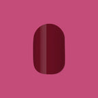 Vineyard | Short | Round - Tab Press-On showing deep wine red false nail with glossy finish on pink background
