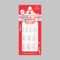 White Bow Shower - Tab Press-On | Short | Round thumbnail
