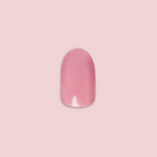 World Lit - Press-On | Extra Short | Round showing single mauve extra short round false nail on soft pink background