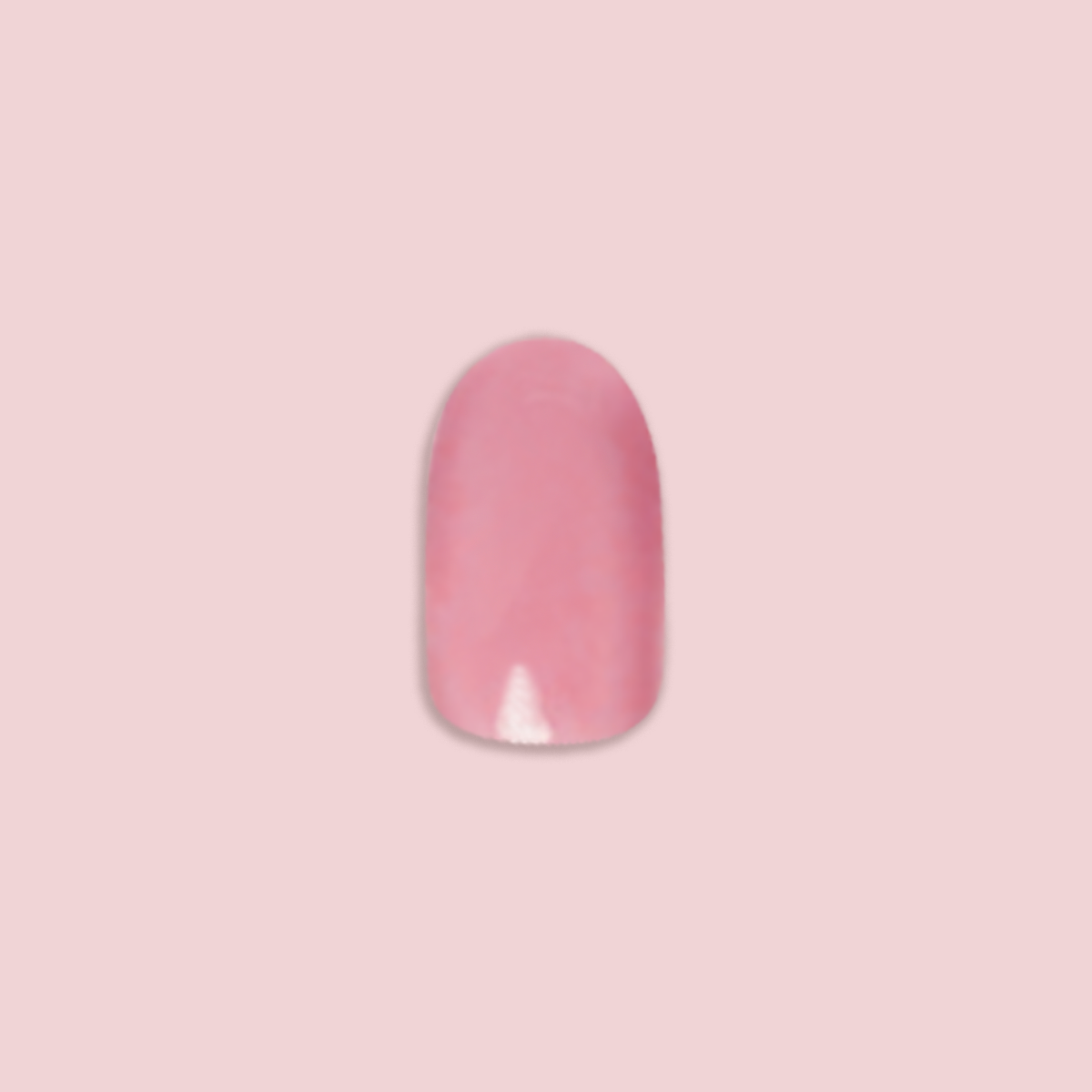 World Lit - Press-On | Extra Short | Round showing single mauve extra short round false nail on soft pink background