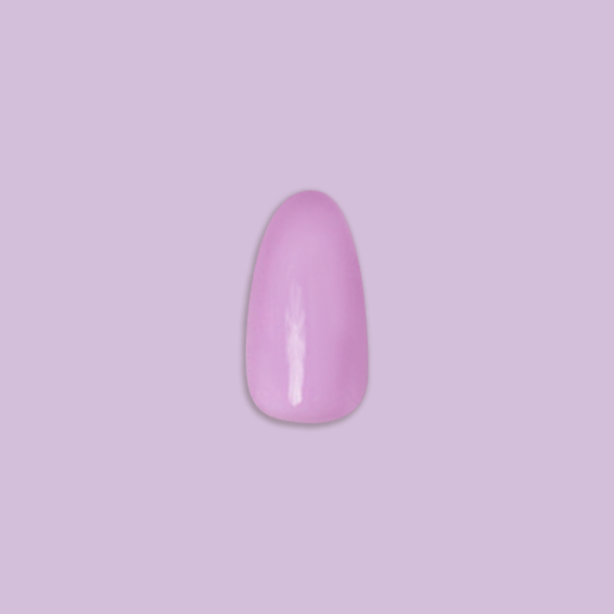 You're Invited - Press-On | Medium | Almond showing single lilac purple medium almond false nail on light purple background